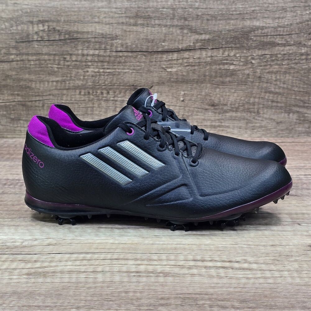 Adidas adiZero Tour Women’s Size 6.5 Black Purple Golf Shoes (676160) NEW